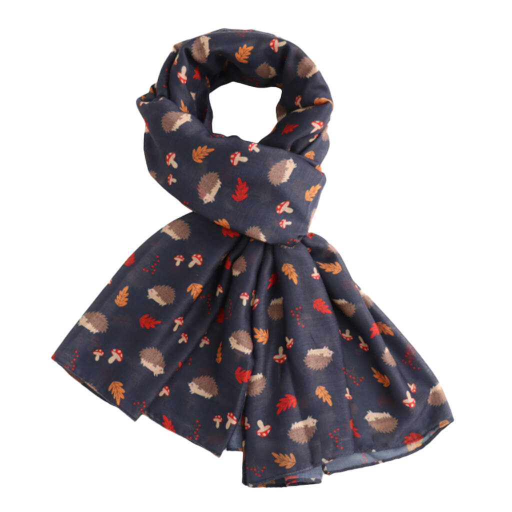 Hedgehog Print Scarf, 1 of 4