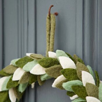 Felt Greenery Christmas Wreath, 3 of 3