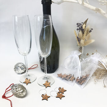 Personalised Christmas Star Wine Glass Charms, 9 of 12