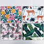 Tropical Placemats Pack Of Four, thumbnail 1 of 12