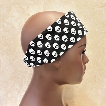 Scrunchie And Headband Set Halloween Skull Gift, 2 of 9