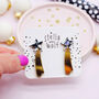 Black And Gold Chunky Glitter Shooting Star Earrings, thumbnail 2 of 5