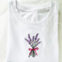 Embroidered Lavender Bouquet Tshirt, thumbnail 2 of 2