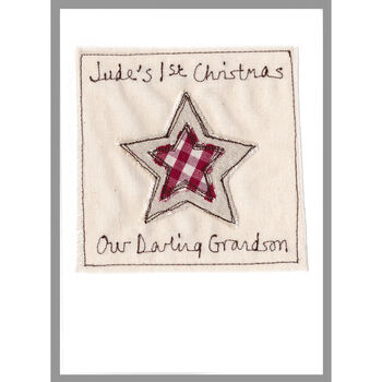 Personalised Star 1st Christmas Card For Baby Boy, 10 of 12