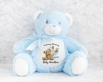 Personalised Green Memorial Bear Cross Teddy, 4 of 12