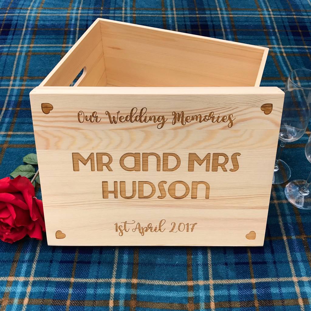 Large Wedding Keepsake Box By Laser Made Designs