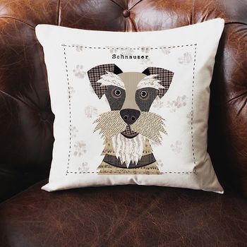 Schnauzer Personalised Dog Cushion Cover, 4 of 6