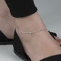 Sterling Silver Dew Drop Anklet, thumbnail 2 of 5