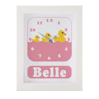 Personalised Childrens Rubber Duck Clock, 7 of 9