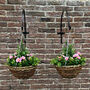 Set Of Two Artificial Azalea Topiary Hanging Baskets, thumbnail 3 of 4