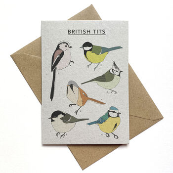 'British Tits' Recycled Bird Card, 2 of 2