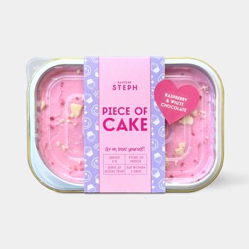Piece Of Cake Postable Cake Box Raspberry And White Chocolate, 4 of 4