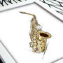 Saxophone Sketch Style Print, thumbnail 1 of 4