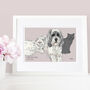 Personalised Pet Dog Portrait Of Three Dogs, thumbnail 3 of 9