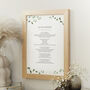 Personalised Funeral Wedding Anniversary Lyrics Print, thumbnail 4 of 9