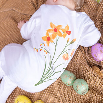 Daffodil Baby Sleepsuit, 2 of 6