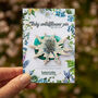 Wildflower Sea Holly Eco Wooden Pin Brooch, thumbnail 9 of 9