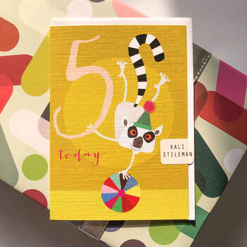 Lemur 5th Birthday Card, 5 of 5