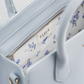 Blue Medium Structured Tote Bag, 7 of 7