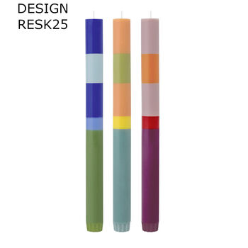 Dinner Candle Sets Of Three Multi Colour Taper Candles, 5 of 9