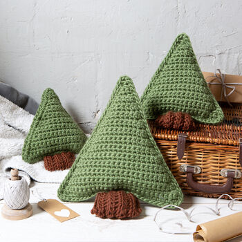 Pine Tree Cushion Crochet Kit, 2 of 8