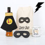 Dad Mug, Super Hero Mask, Bag, Personalised Bottle Cape, thumbnail 1 of 3