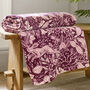 Winter Forext Pink Supersoft Textured Throw With Leaf Printed, thumbnail 1 of 2