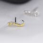 Octopus Tentacle Stud Earrings In Sterling Silver, thumbnail 4 of 12