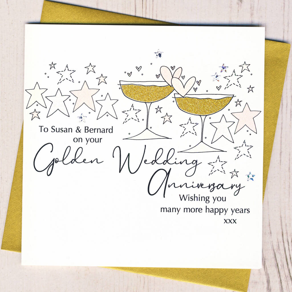 Personalised Golden Anniversary Card