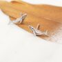 Humpback Whale Stud Earrings In Sterling Silver, thumbnail 5 of 11