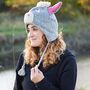 Donkey Hand Knitted Woollen Animal Hat, thumbnail 2 of 5
