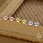 Sterling Silver Paw Print Screw Back Stud Earrings, thumbnail 2 of 11
