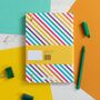 Rainbow Notebook | Elastic Enclosure | Striped Pattern, thumbnail 2 of 6