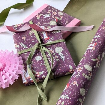 Liberty Style Whimsical Florals Christmas Gift Wrap Paper | 3 M Roll, 4 of 8