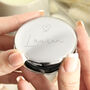 Personalised Silver Heart Round Compact Mirror, thumbnail 1 of 5