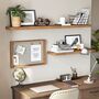 60 Cm Brown Floating Wall Mounted Shelf, thumbnail 2 of 7