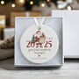 Personalised First Christmas Engaged Ceramic Bauble, thumbnail 1 of 5