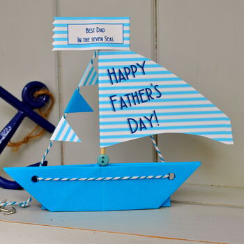 Personalised Father's Day Sail Boat Card, 8 of 11