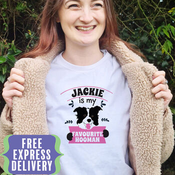 Personalised Dog T Shirt 'Favourite Hooman', 3 of 12