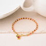 Linear Birthstone Bracelet For July Carnelian, thumbnail 1 of 4