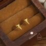 Sterling Silver Tiny Bird Skull Stud Earrings Earrings, thumbnail 5 of 11
