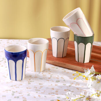 G Decor Colour Arches Handmade And Hand Painted Ceramic Tumblers, Cups And Mugs, 2 of 8