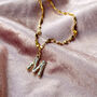 Textured Molten Initial Necklace, thumbnail 5 of 8