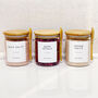 Glass Storage Jar With Personalised Label And Bamboo Spoon, thumbnail 2 of 9
