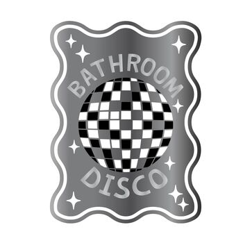 Bathroom Disco Decal Mirror, 6 of 7