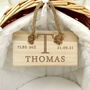 Personalised Baby Initial Wooden Sign, thumbnail 3 of 5