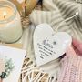 Sending Hugs Candle And Porcelain Heart Gift Set, thumbnail 3 of 5