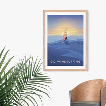 Go Windsurfing Travel Poster Art Print, 4 of 8