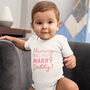 Organic Cotton Mummy Will You Marry Daddy Baby Grow, thumbnail 4 of 5