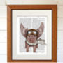 Flying Pig With Wings Book Print, Framed Or Unframed, thumbnail 5 of 6